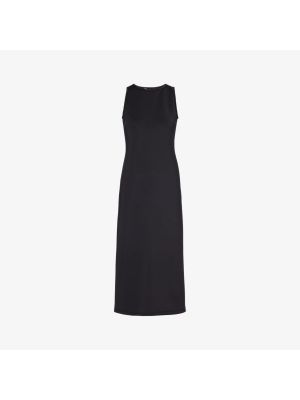 Платье макси Baccano из эластичной ткани с круглым вырезом Max Mara черный