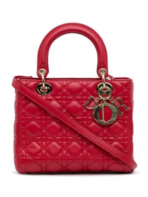 Shopper kabelka Christian Dior červená