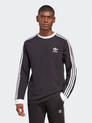 Μακρυμάνικη μπλούζα Adidas μαύρο
