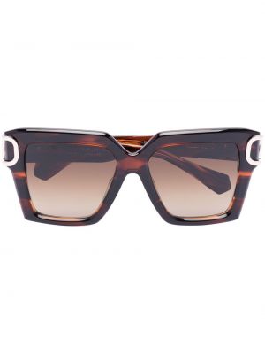 Oversize слънчеви очила Valentino Eyewear кафяво