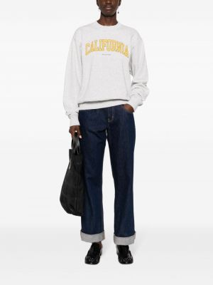 Sweatshirt mit print mit rundem ausschnitt Sporty & Rich grau