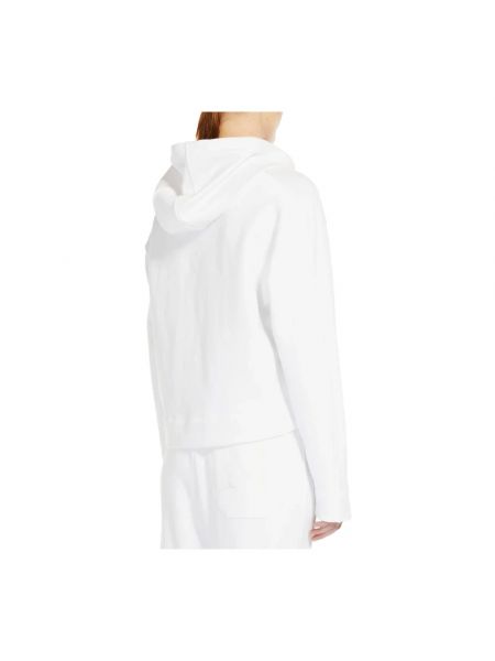 Sudadera con capucha de algodón Max Mara blanco