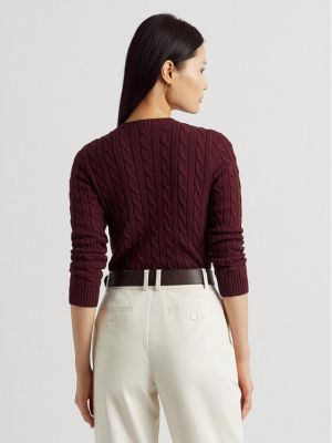 Пуловер Lauren Ralph Lauren винено червено