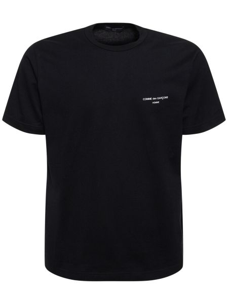 Camiseta de algodón con estampado Comme Des Garçons Homme negro