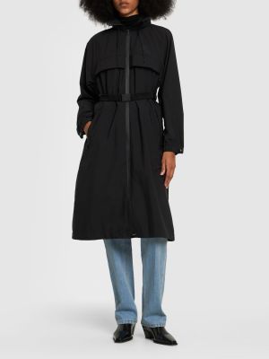 Manteau à capuche imperméable Burberry noir