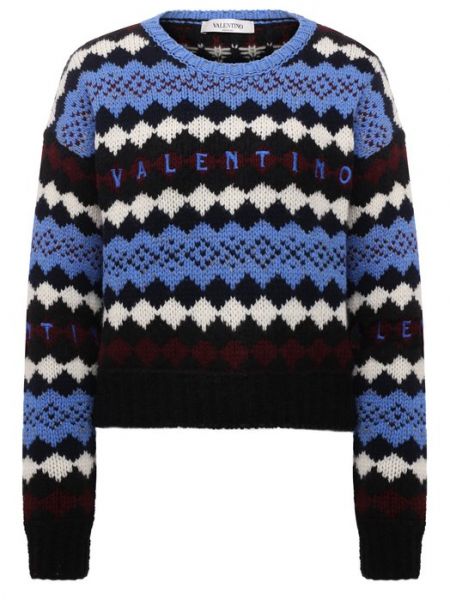 Шерстяной свитер Valentino голубой