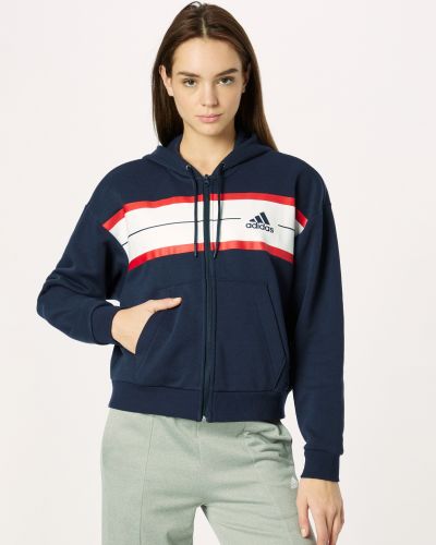 Laza szabású csíkos fleece dzseki Adidas Sportswear