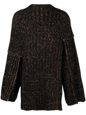 Pull en tricot oversize Mm6 Maison Margiela noir