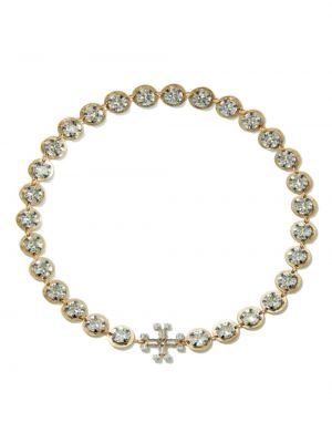 Krištáľový náhrdelník Tory Burch zlatá