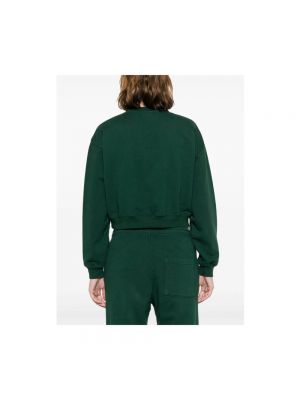 Jersey de algodón con estampado de tela jersey Sporty & Rich verde