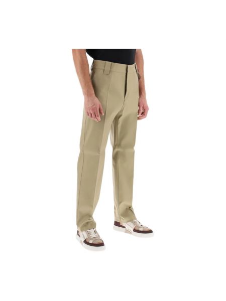 Pantalones chinos de algodón Valentino Garavani marrón