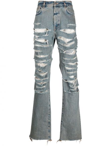 Jeans skinny strappati 424 blu