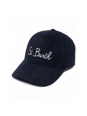 Welurowa haftowana czapka z daszkiem Mc2 Saint Barth
