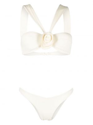Bikini s cvjetnim printom La Reveche bijela