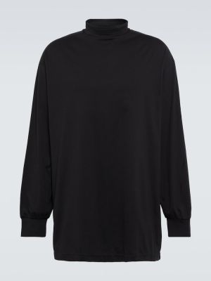 Chemise en coton en jersey Y-3 noir