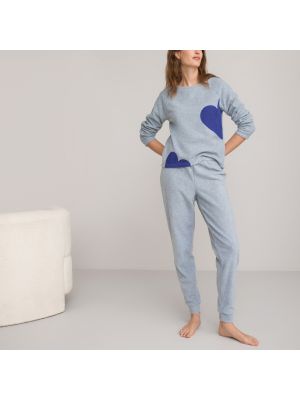 Pijama con corazón La Redoute Collections gris
