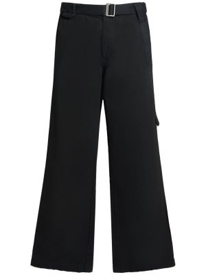 Βαμβακερό παντελόνι Jacquemus μαύρο