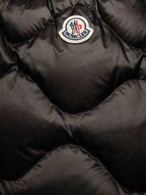 Pérová prešívaná nylónová minisukňa Moncler čierna