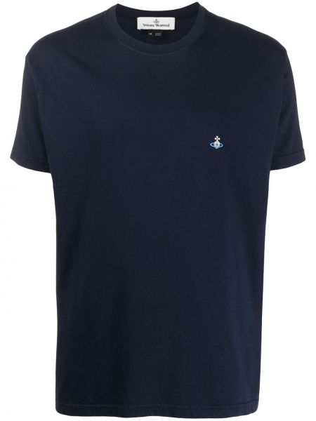 Camiseta con bordado Vivienne Westwood azul