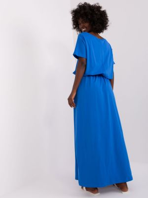 Sukienka mini z krótkim rękawem Fashionhunters niebieska