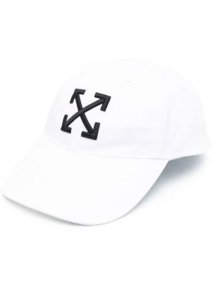 Brodert cap Off-white hvit