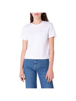 Tričko s potiskem Calvin Klein Jeans bílé