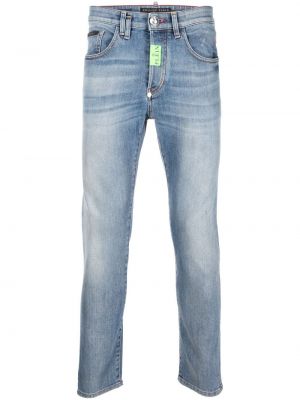 Brodert skinny jeans Philipp Plein blå