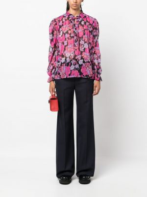 Geblümt bluse mit print Liu Jo pink