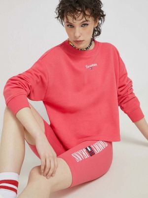 Bluza z nadrukiem Tommy Jeans różowa