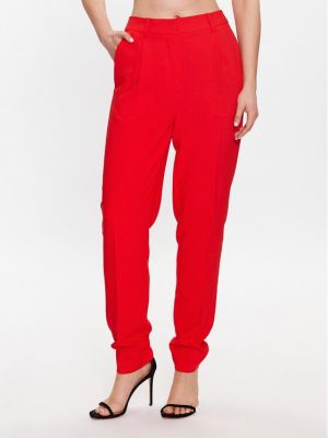 Pantaloni slim fit Bruuns Bazaar roșu