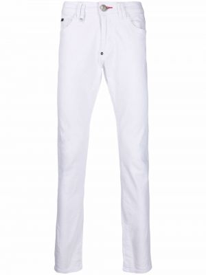 Slank stretch jeans Philipp Plein hvit