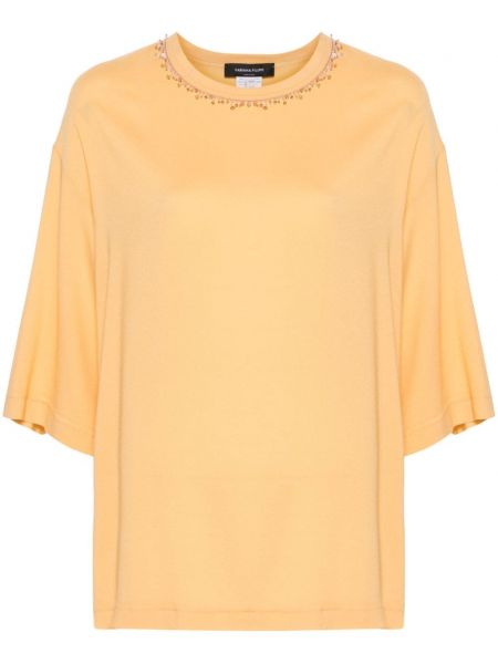 T-shirt avec perles Fabiana Filippi orange