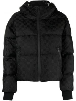 Skijaška jakna s kapuljačom s printom Misbhv crna