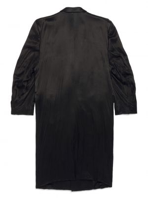 Saténový kabát Balenciaga černý