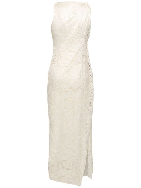 Асиметрична рокля на цветя Coperni бяло