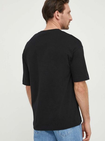 Bavlněné tričko s aplikacemi Drykorn černé