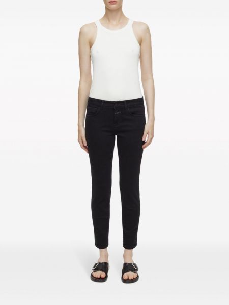 Skinny džíny s nízkým pasem Closed černé