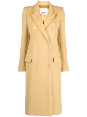 Vlnený kabát Isabel Marant žltá