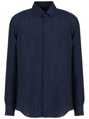 Pehely pliszírozott ing Giorgio Armani kék