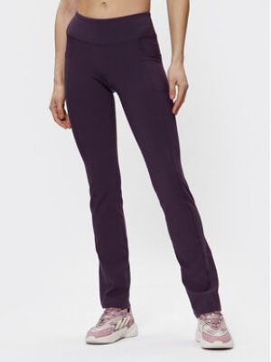 Priliehavé teplákové nohavice Skechers - fialová