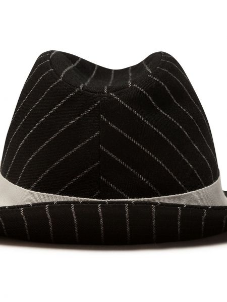 Pruhovaný vlněný klobouk Dolce & Gabbana černý