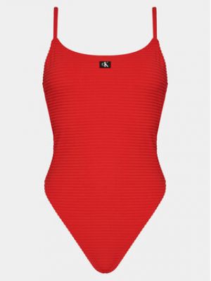 Jednodílné plavky Calvin Klein Swimwear červené