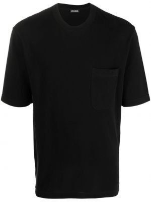 Koszulka z kieszeniami Zegna czarna