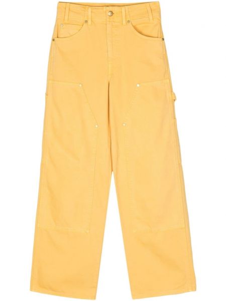Straight fit džíny s vysokým pasem Ulla Johnson žluté
