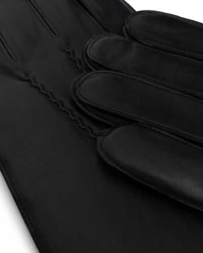 Kašmira dabīgās ādas cimdi Aspinal Of London melns