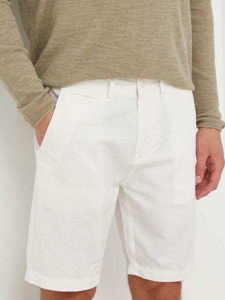 Lanene kratke hlače Guess bijela