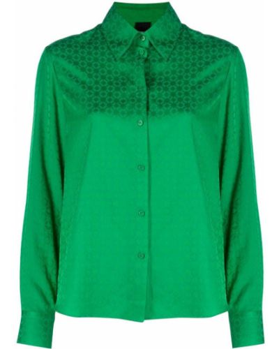 Camisa de tejido jacquard Pinko verde
