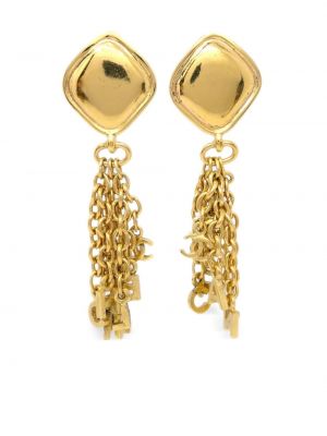 Fülbevaló rojtokkal Chanel Pre-owned aranyszínű