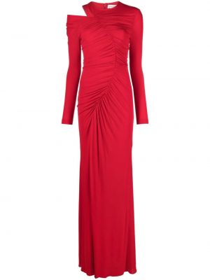 Asymetrické večerné šaty Alexander Mcqueen červená
