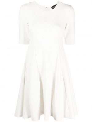 Πλεκτή φόρεμα Emporio Armani λευκό